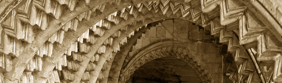 The arches of the Galilee Chapel at Durham Cathedral. 